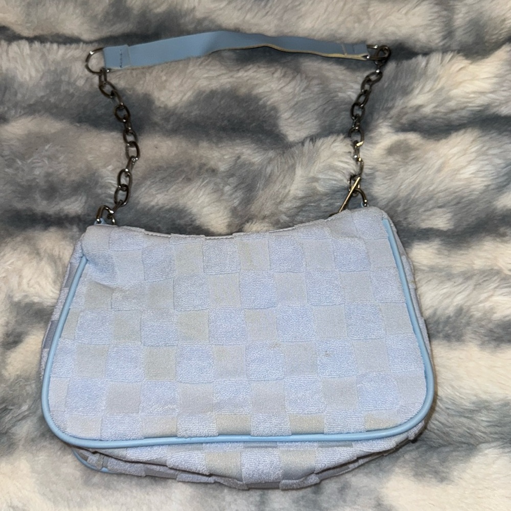 Blue checkered Shoulder bag